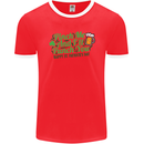 Pinch Me and I'll Punch You St Patricks Day Mens Ringer T-Shirt FotL Red/White