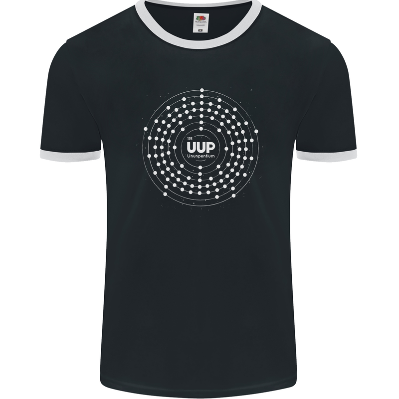 Ununpentium Moscovium Chemistry Geek Nerd Mens Ringer T-Shirt FotL Black/White