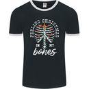 Feeling Christmas In My Bones Mens Ringer T-Shirt FotL Black/White