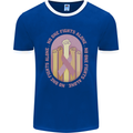 Breast Cancer Awareness Fights Alone Mens Ringer T-Shirt FotL Royal Blue/White