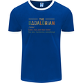 Fathers Day Dadalorian Funny Dad Daddy Mens Ringer T-Shirt FotL Royal Blue/White