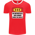 Funny Wheelie Motorbike Motocross MotoX Mens Ringer T-Shirt FotL Red/White