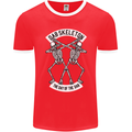 Dab Skeleton the Day of the Dab Dead Mens Ringer T-Shirt FotL Red/White