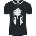 Spartan Helmet Weight Training Fitness Gym Mens Ringer T-Shirt FotL Black/White