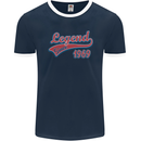 Legend Since 54th Birthday 1969 Mens Ringer T-Shirt FotL Navy Blue/White