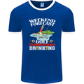 Golf Weekend Golfer Alcohol Beer Funny Mens Ringer T-Shirt FotL Royal Blue/White