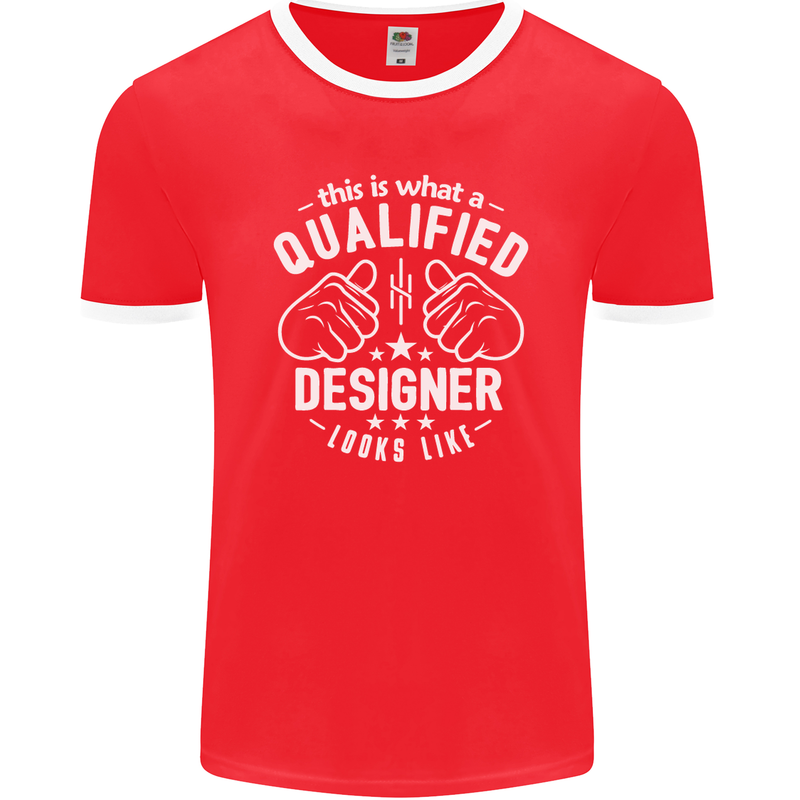 A Qualified Designer Looks Like Mens Ringer T-Shirt FotL Red/White