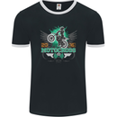 Motocross 2016 Motorbike Motorcycle Mens Ringer T-Shirt FotL Black/White