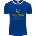 Skuncle Uncle That Smokes Weed Funny Drugs Mens Ringer T-Shirt FotL Royal Blue/White