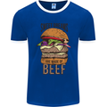 Food Sweet Dreams Beef Funny Chef BBQ Cook Mens Ringer T-Shirt FotL Royal Blue/White