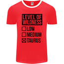 Levels of Wildness Taurus Mens Ringer T-Shirt FotL Red/White