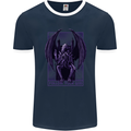 Cthulhu Follow Your God Kraken Mythology Mens Ringer T-Shirt FotL Navy Blue/White