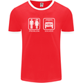 4x4 Problem Solved Off Roading Road Mens Ringer T-Shirt FotL Red/White