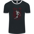 Muay Thai Tiger Warrior MMA Martial Arts Mens Ringer T-Shirt FotL Black/White