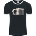 Barcode Evolution Anti-Capitalist Anarchy Mens Ringer T-Shirt FotL Black/White