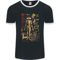 Yugen Obscure Design Mens Ringer T-Shirt FotL Black/White