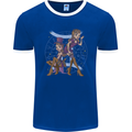 Gemini Star Sign Zodiac Astrological Mens Ringer T-Shirt FotL Royal Blue/White