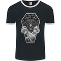 Thug Life Skulls Mens Ringer T-Shirt FotL Black/White