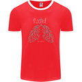 Rooted Christ Christian Catholic Religion Mens Ringer T-Shirt FotL Red/White