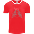 Rooted Christ Christian Catholic Religion Mens Ringer T-Shirt FotL Red/White
