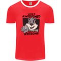 Who's Awesome You're Awesome Funny Mens Ringer T-Shirt FotL Red/White