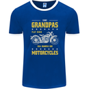 Some Grandpas Funny Biker Motorcycle Bike Mens Ringer T-Shirt FotL Royal Blue/White