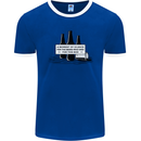Beer Silence Funny Alcohol Cider Guinness Mens Ringer T-Shirt FotL Royal Blue/White