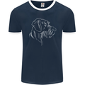 German Wirehaired Pointer Mens Ringer T-Shirt FotL Navy Blue/White