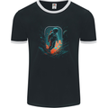 Space Traveller Astronaut Outer Planets Mens Ringer T-Shirt FotL Black/White