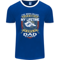 Dad Is My Favourite Funny Fathers Day Mens Ringer T-Shirt FotL Royal Blue/White