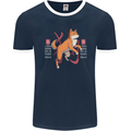 Chinese Zodiac Shengxiao Year of the Dog Mens Ringer T-Shirt FotL Navy Blue/White