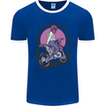 Some Girls Chase Funny Biker Motorcycle Mens Ringer T-Shirt FotL Royal Blue/White