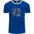 Bicycle Parts Cycling Cyclist Cycle Bicycle Mens Ringer T-Shirt FotL Royal Blue/White