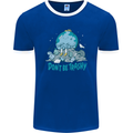 Climate Change Dont Be Trashy Environment Mens Ringer T-Shirt FotL Royal Blue/White
