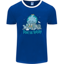 Climate Change Dont Be Trashy Environment Mens Ringer T-Shirt FotL Royal Blue/White