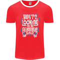 You're Looking at an Awesome Dad Mens Ringer T-Shirt FotL Red/White