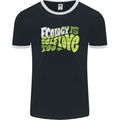 Ecology is Self-Love Climate Change Mens Ringer T-Shirt FotL Black/White