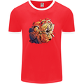 Tumpet Player Jazz Mens Ringer T-Shirt FotL Red/White