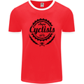 Angry Cyclist Cyclist Funny Bicycle Bike Mens Ringer T-Shirt FotL Red/White