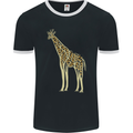 Giraffe Ecology Mens Ringer T-Shirt FotL Black/White