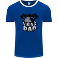 Viking Dad Funny Fathers Day Ragnar Odin Mens Ringer T-Shirt Royal Blue/White