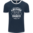 This Is What an Awesome Engineer Looks Like Mens Ringer T-Shirt FotL Navy Blue/White