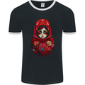 Fantasy Matryoshka Doll Russian Girl Mens Ringer T-Shirt FotL Black/White