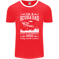 I'm a Scuba Diving Dad Father's Day Diver Mens Ringer T-Shirt FotL Red/White