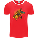 Anubis Ancient Egypt Egyption God Mythology Mens Ringer T-Shirt FotL Red/White