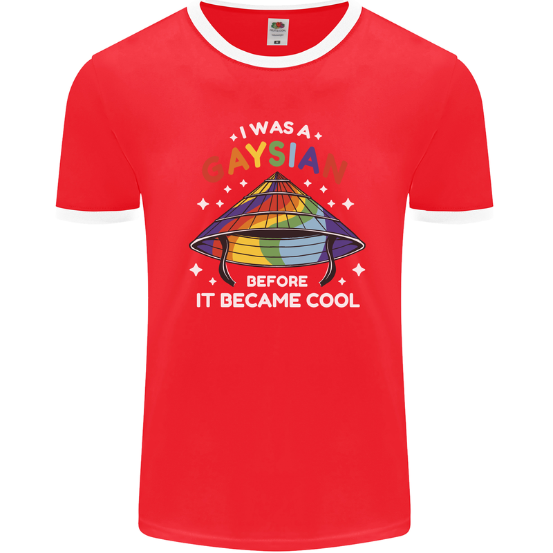 LGBT I Was a Gaysian Before it Came Cool Mens Ringer T-Shirt FotL Red/White