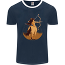 Sagittarius Woman Zodiac Star Sign Mens Ringer T-Shirt FotL Navy Blue/White