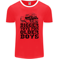 Bigger Toys Older Boys Off Roading Road 4x4 Mens Ringer T-Shirt FotL Red/White