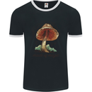 Made of Magic Mushrooms LSD Trippy Mens Ringer T-Shirt FotL Black/White