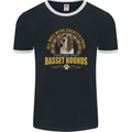 A Basset Hound Dog Mens Ringer T-Shirt FotL Black/White